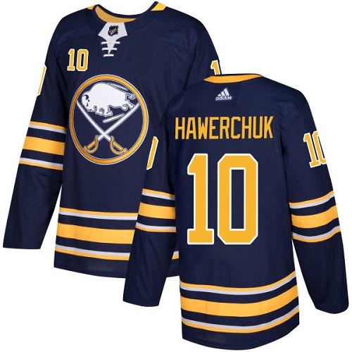 Men Adidas Buffalo Sabres #10 Dale Hawerchuk Navy Blue Home Authentic Stitched NHL Jersey->buffalo sabres->NHL Jersey